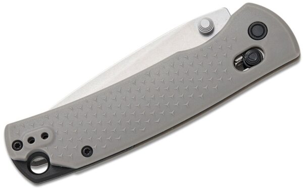 Sequence DuraLock KVT Folding Knife 3.32" Stonewashed Drop Point Blade, Gray Glass-Reinforced Nylon Handle, Reversible Clip, AXIS/Crossbar Lock 1426 - Image 3