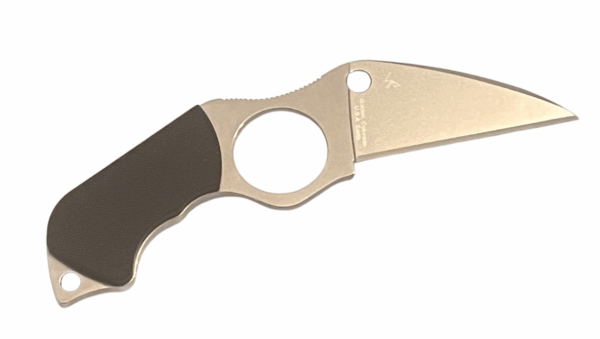 Swick 5 Small Fixed Blade Knife, Plain Edge, Coarse Black G-10 Handle, 2.73" Satin, Black Molded Boltaron Sheath w/ Adjustable G-Clip & Breakaway Ball Chain   FB14B5 - Image 2