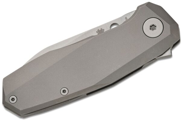 Techno 3 Flipper Knife 2.64" CTS-XHP Satin Plain Blade, Chamfered Titanium Handle, Frame Lock C158TIP3 - Image 3
