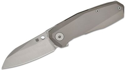 Techno 3 Flipper Knife 2.64" CTS-XHP Satin Plain Blade, Chamfered Titanium Handle, Frame Lock C158TIP3
