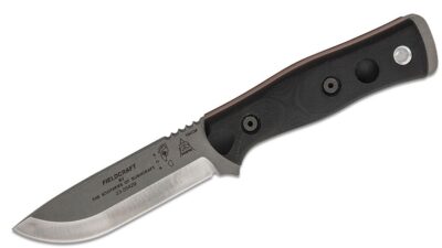BOB Brothers of Bushcraft 154cm Fixed Blade Knife W/G10 Handle Black 4.75" BROS-154-BLK10