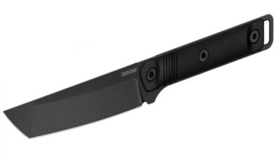 Atreides Fixed Blade Knife 5.7" 65Mn Black Tanto Blade, Black Polypropylene Handle with Rubber Overmold, Black Polypropylene Sheath 1088