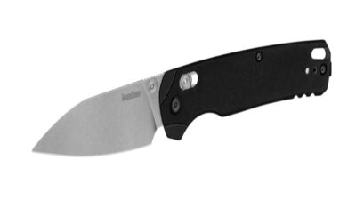 Bel Air XL DuraLock KVT Folding Knife 3.4" CPM-MagnaCut Stonewashed Reverse Tanto Blade, Black G10 Handle, AXIS/Crossbar Lock 6110