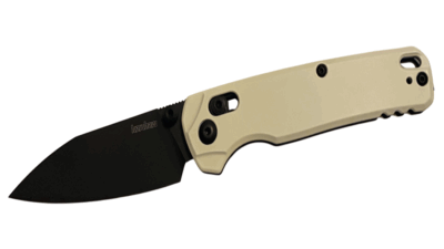 Bel Air DuraLock KVT Folding Knife 3.1" CPM-MagnaCut Black PVD Reverse Tanto Blade, White Cerakote Aluminum Handle, AXIS/Crossbar Lock 6105WBLK
