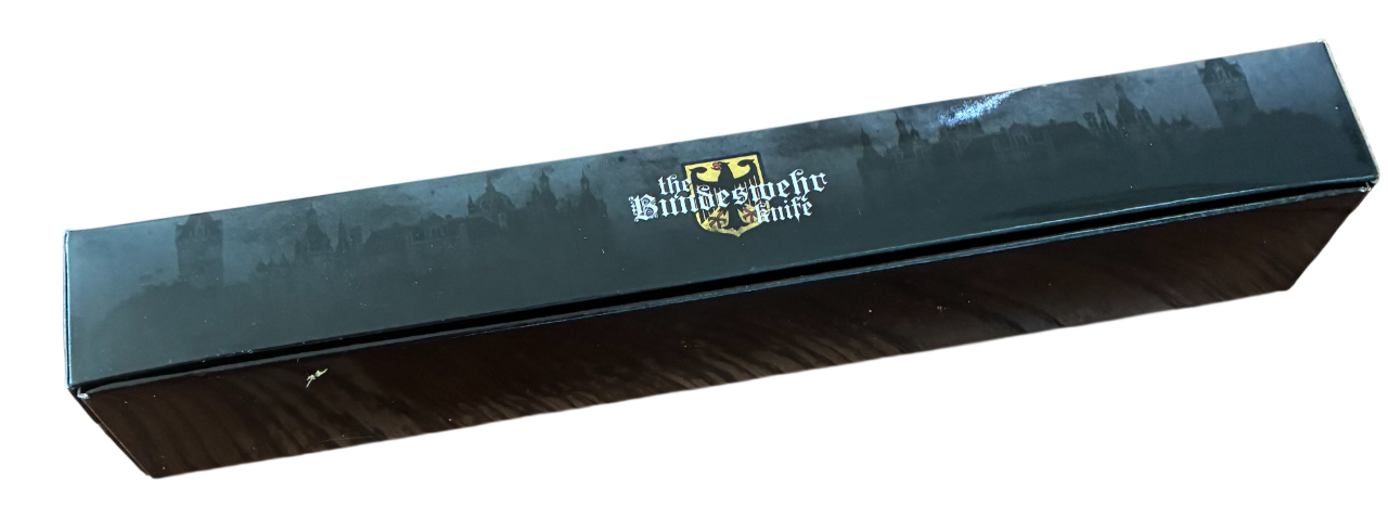 MI220 German Military Combat Fixed Blade Knife, Stainless Steel, Standard Edge, Black Handle HK8482-110P - Image 5