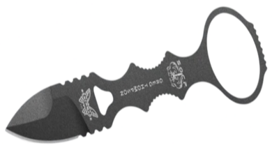 Mini SOCP® Dagger  2.22" Gray Spear Point Blade, Black Injection Molded Sheath 177GY