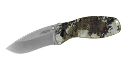 Blur Assisted Folding Knife 3.4" 14C28N Stonewashed Blade, King's Camo Aluminum Handle w/ Trac-Tec Inserts, Liner Lock 1670KC