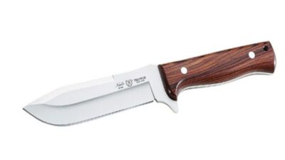 Trapper Fixed Blade Knife 5.25", AN58 Steel, Standard Edge, Satin, Brown, Violet Wood Handle 2135-N